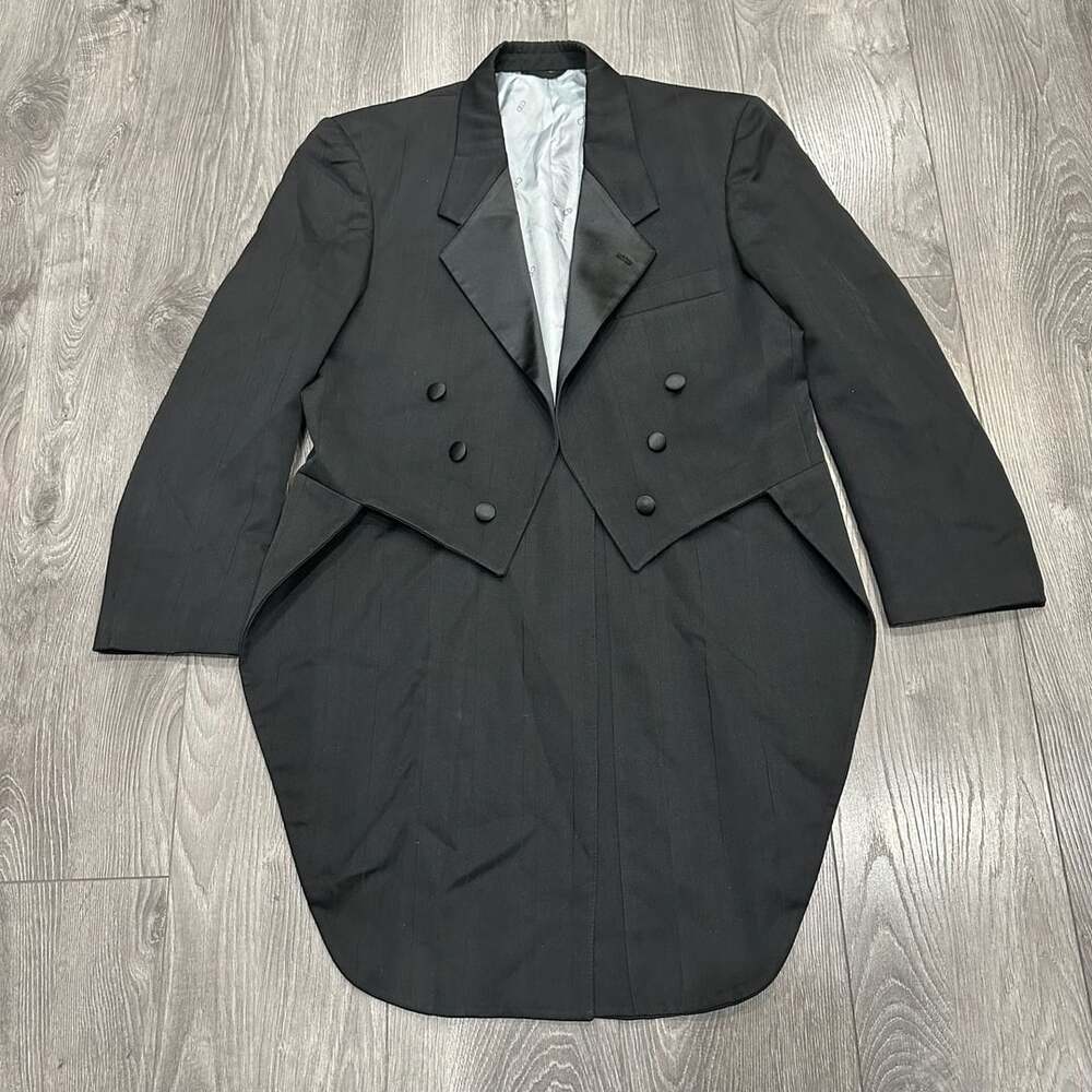 Christian Dior Monsieur Black Stripe Tuxedo Tailcoat Jacket USA Made